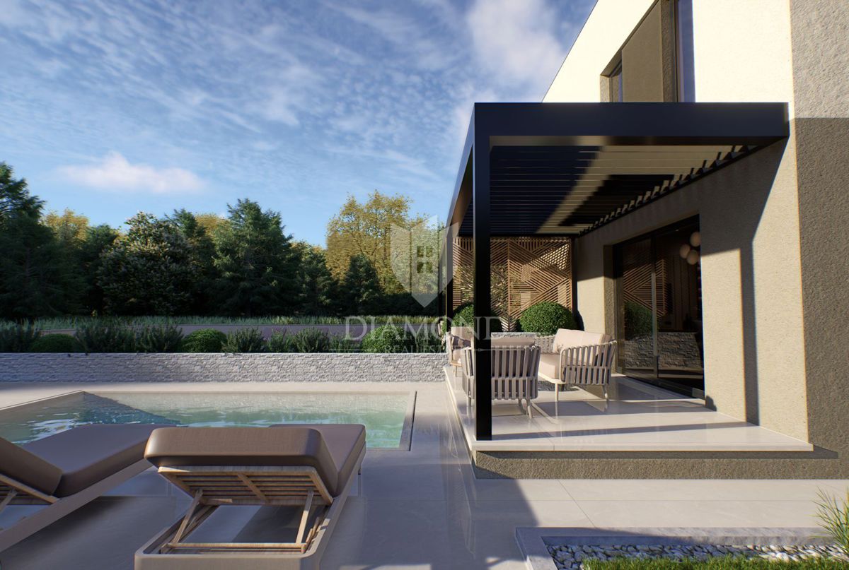 Nova hiša z bazenom v Ližnjanu - idealna za bivanje ali investicijo