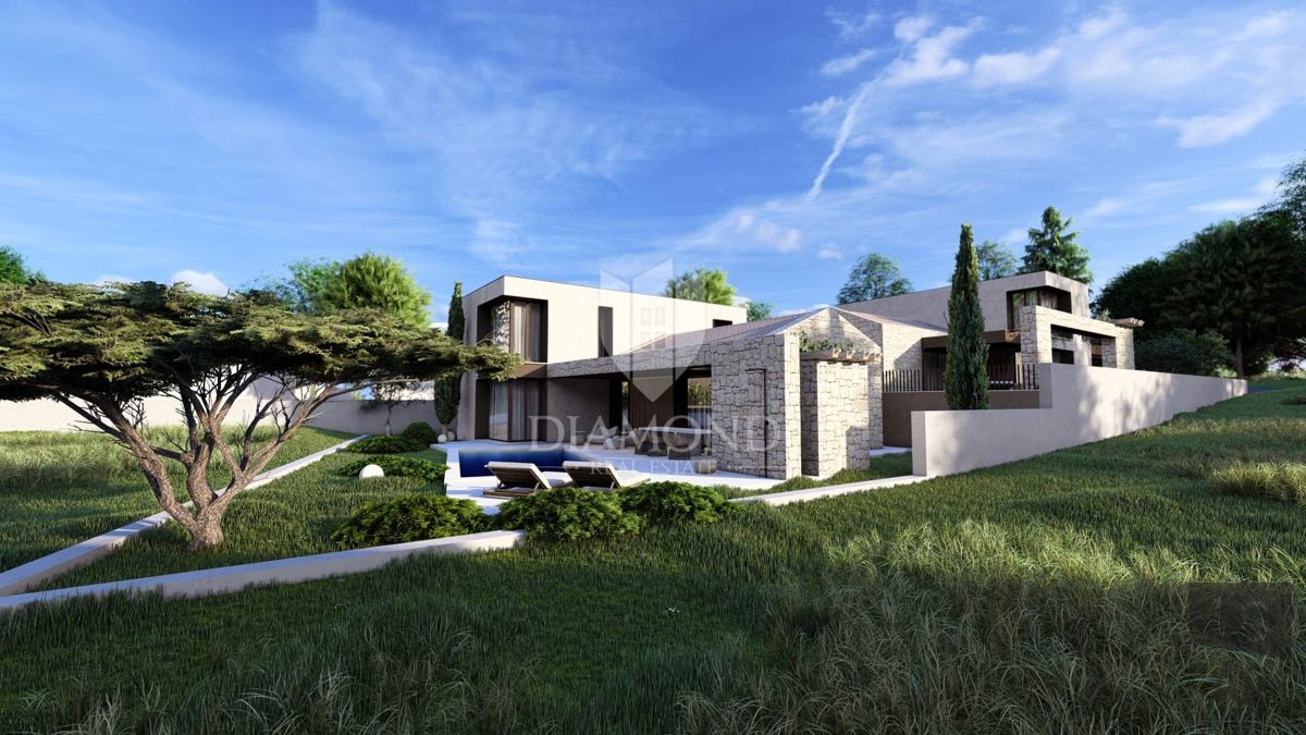 Novigrad, okolica, moderna hiša 140 m2 z bazenom