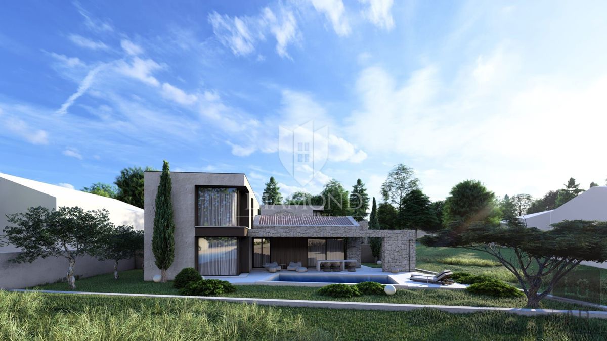 Novigrad, okolica, moderna hiša 140 m2 z bazenom