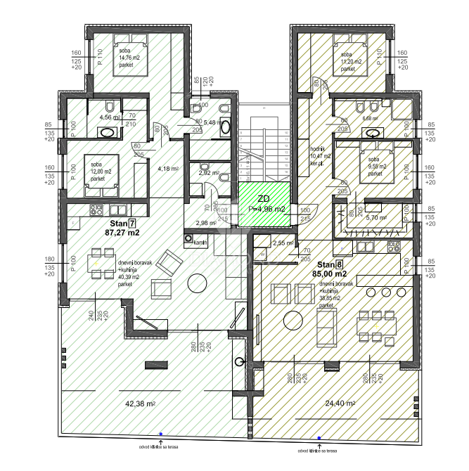 Novigrad, moderno stanovanje 100m2 s čudovitim pogledom na morje!