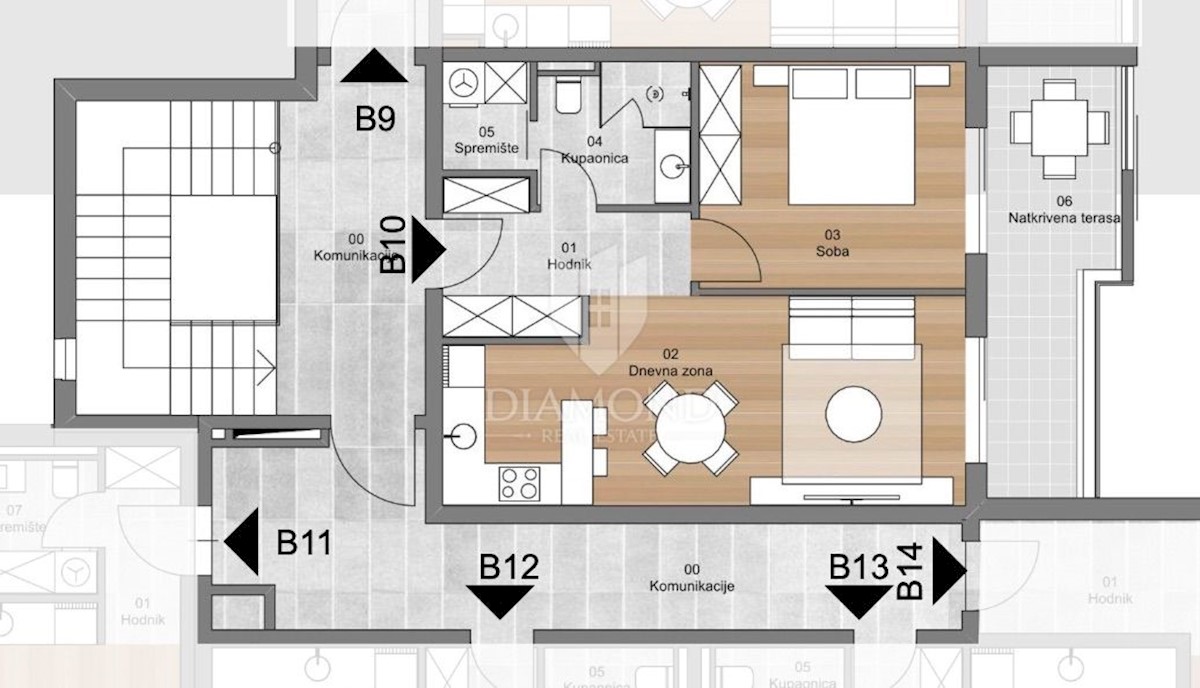 Apartmaj Labin, 50,87m2