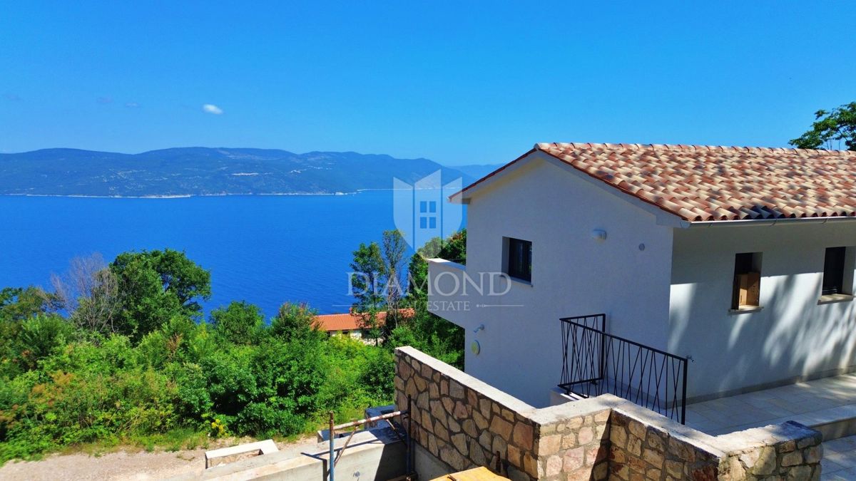 Labin, Rabac, nova hiša s čudovitim pogledom na morje