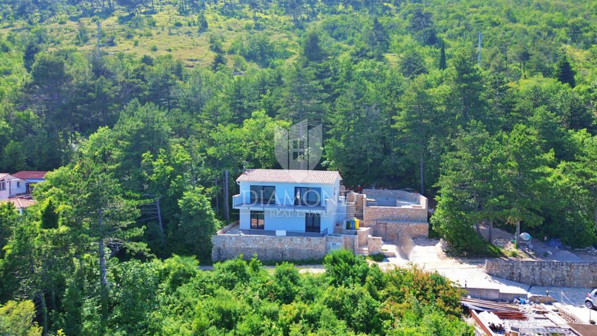 Labin, Rabac, nova hiša s čudovitim pogledom na morje