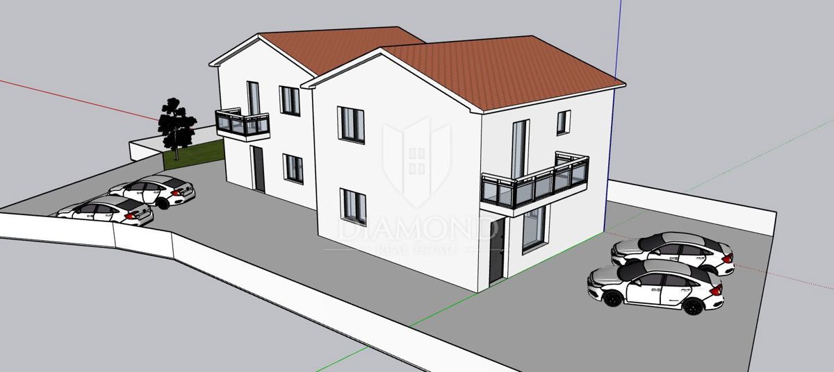 Buje, Kaštel, nova polpritlična hiša s 3 spalnicami