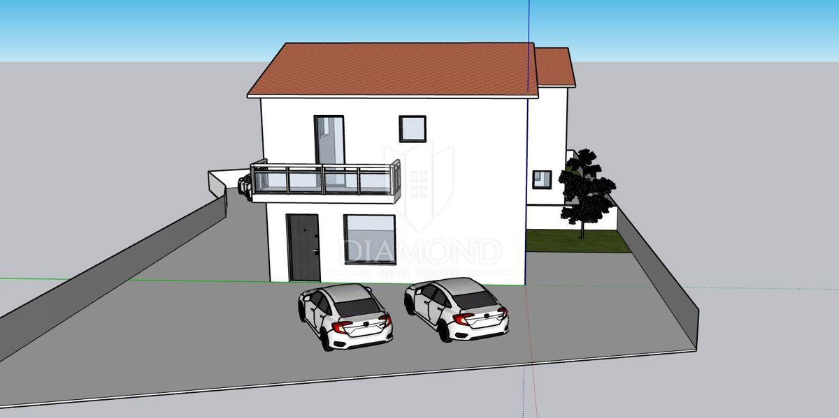 Buje, Kaštel, nova polpritlična hiša s 3 spalnicami