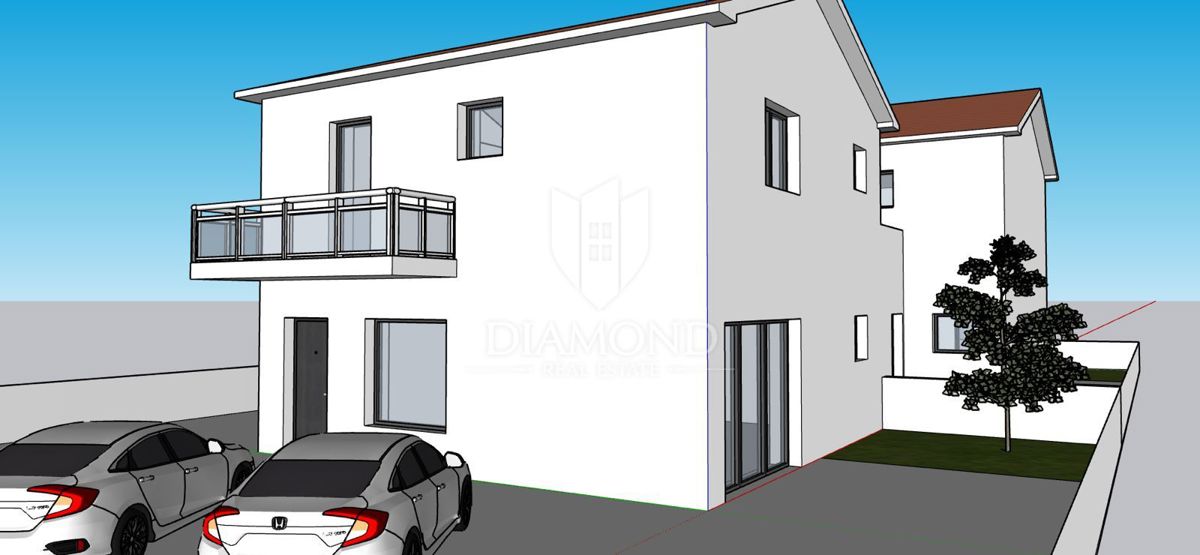 Buje, Kaštel, nova polpritlična hiša s 3 spalnicami