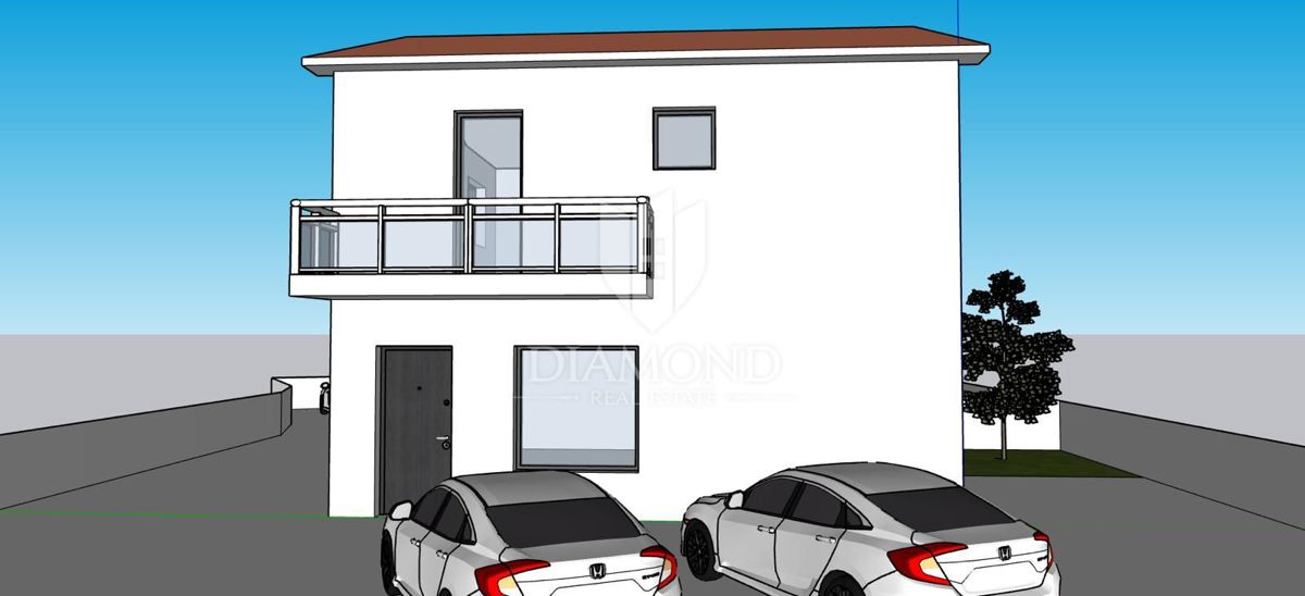 Buje, Kaštel, nova polpritlična hiša s 3 spalnicami