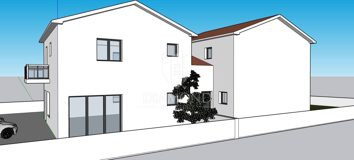 Buje, Kaštel, nova polpritlična hiša s 3 spalnicami