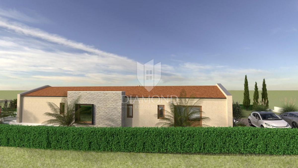 Moderna hiša z bazenom v gradnji - v bližini Labina, Istra