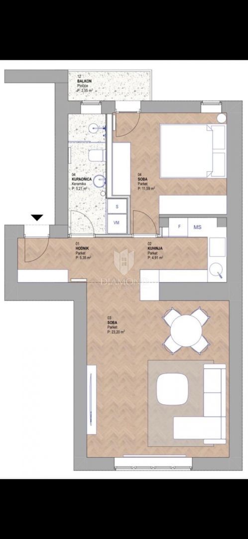 Zagreb, Zahodni center! Prenovljeno dvosobno stanovanje!