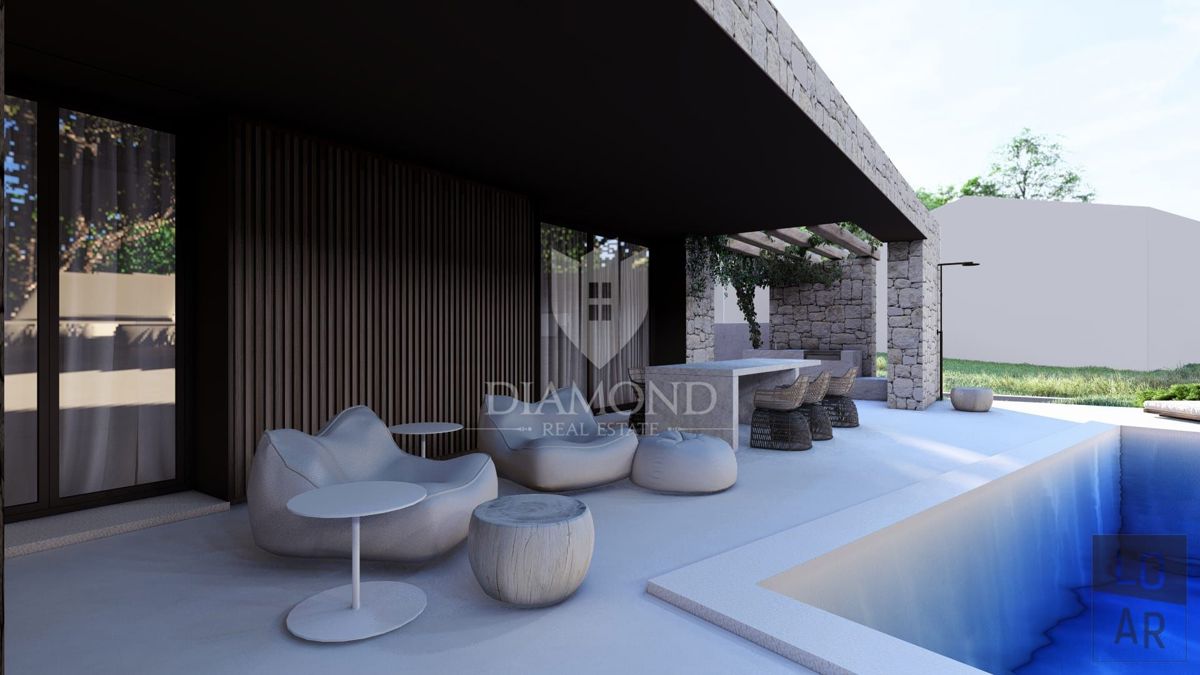 Novigrad, okolica, moderna hiša 175 m2 z bazenom