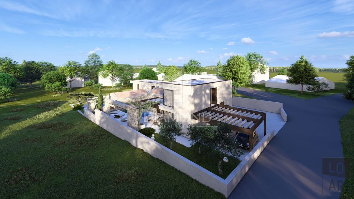 Novigrad, okolica, moderna hiša 175 m2 z bazenom