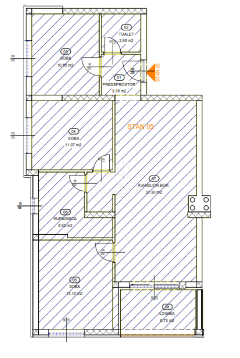 Apartmaj Brestovice, Kastav, 86,27m2