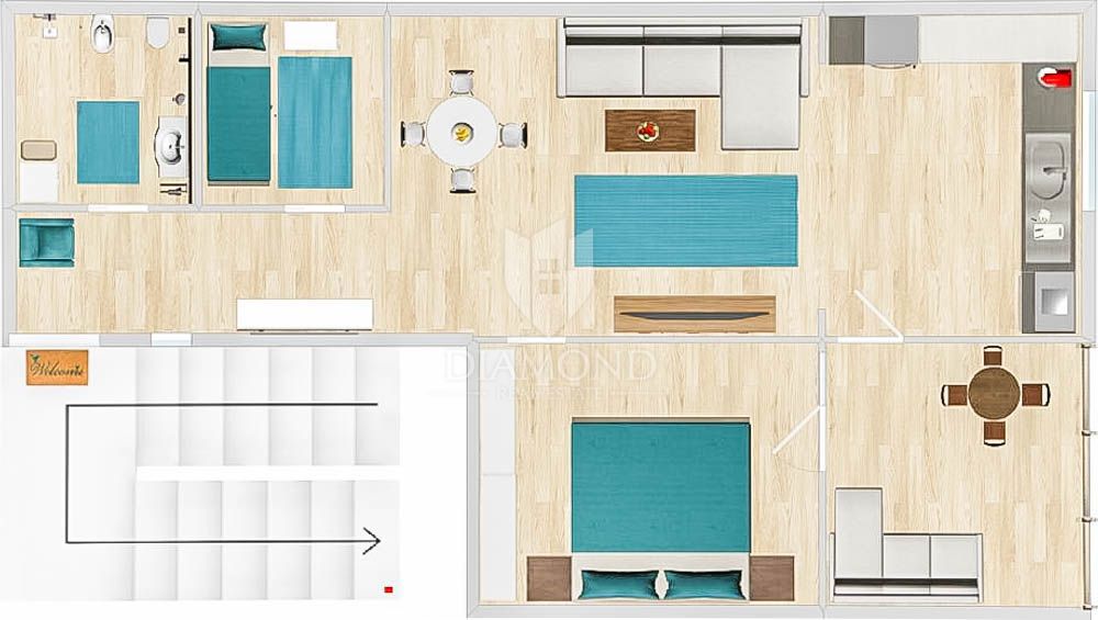 Apartmaj Pula, 65,55m2