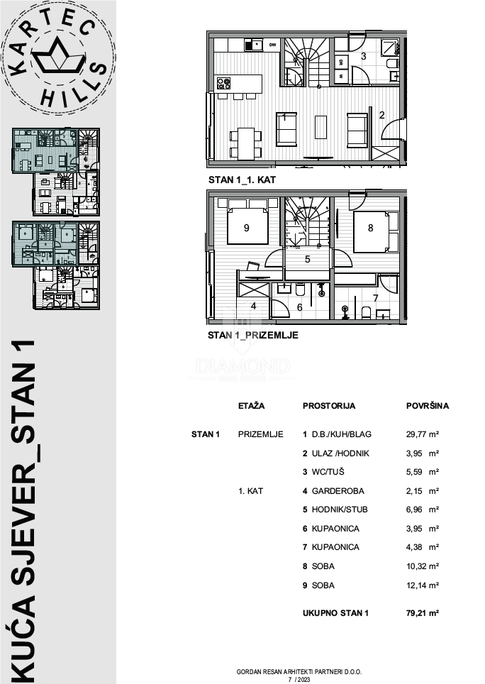 Apartmaj Krk, 79,21m2