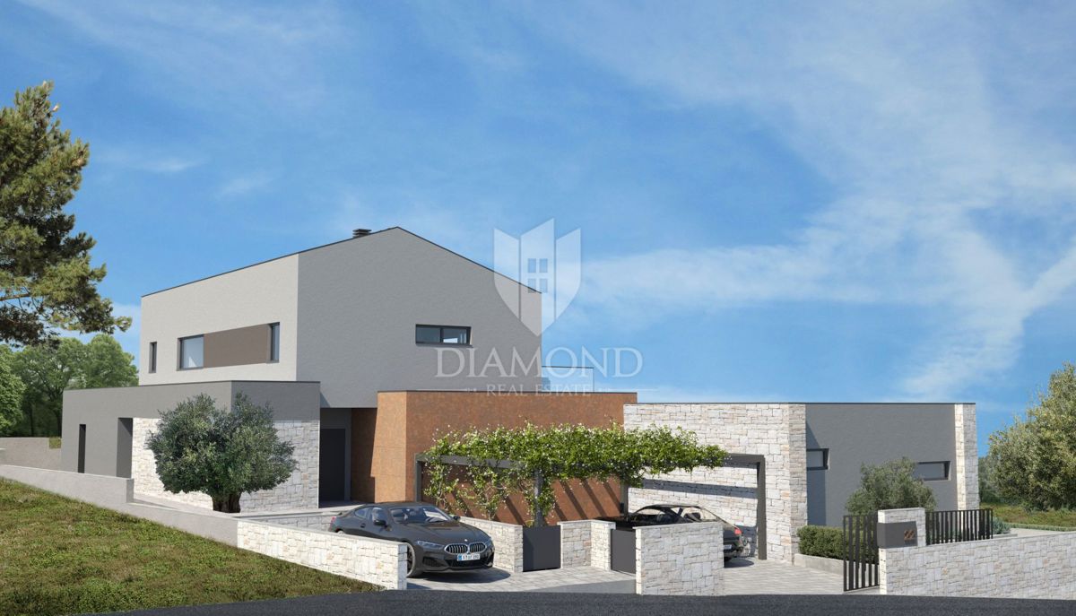 Labin, zemljišče z gradbenim dovoljenjem na mirni lokaciji