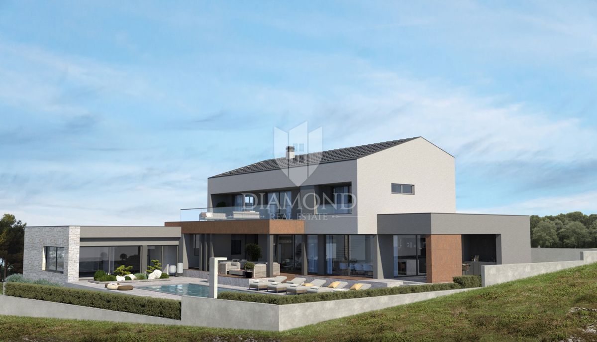 Labin, zemljišče z gradbenim dovoljenjem na mirni lokaciji
