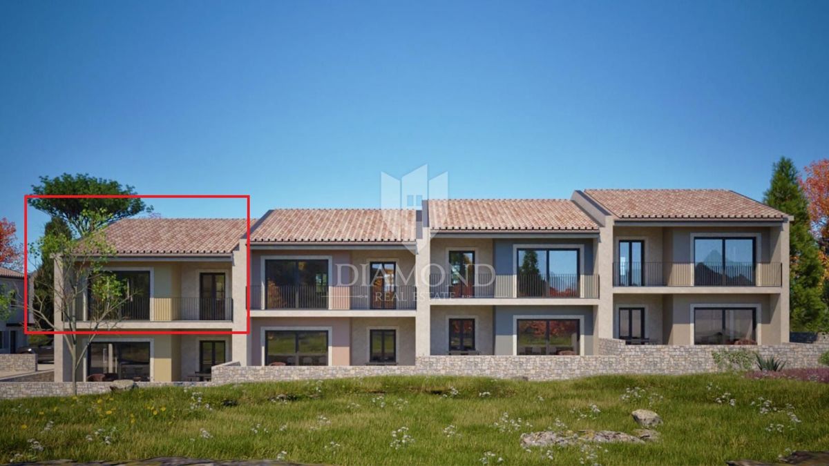 Novo družinsko stanovanje v bližini Rovinja v mirni ulici