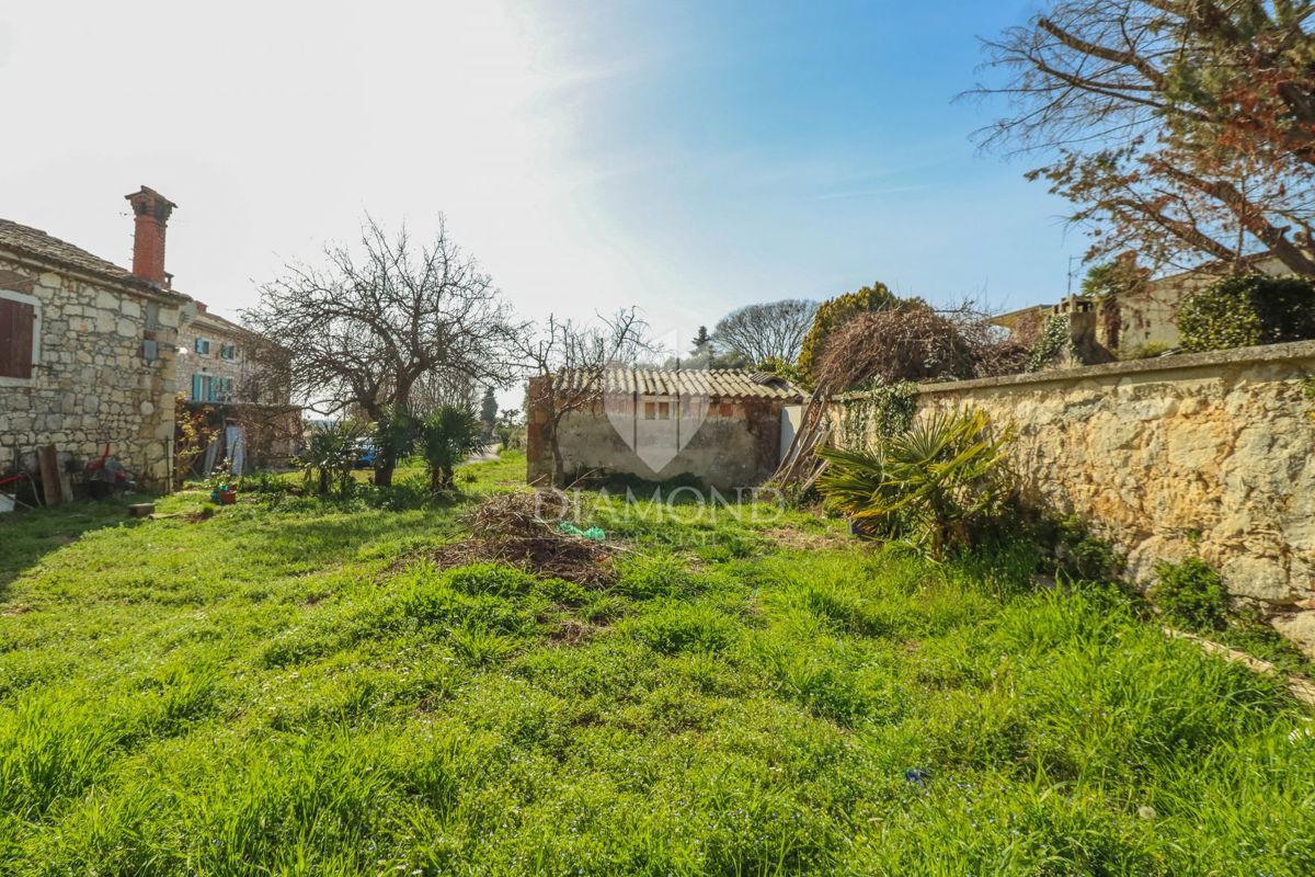 Poreč, okolica, kamnita hiša z dvoriščem in veliko potenciala
