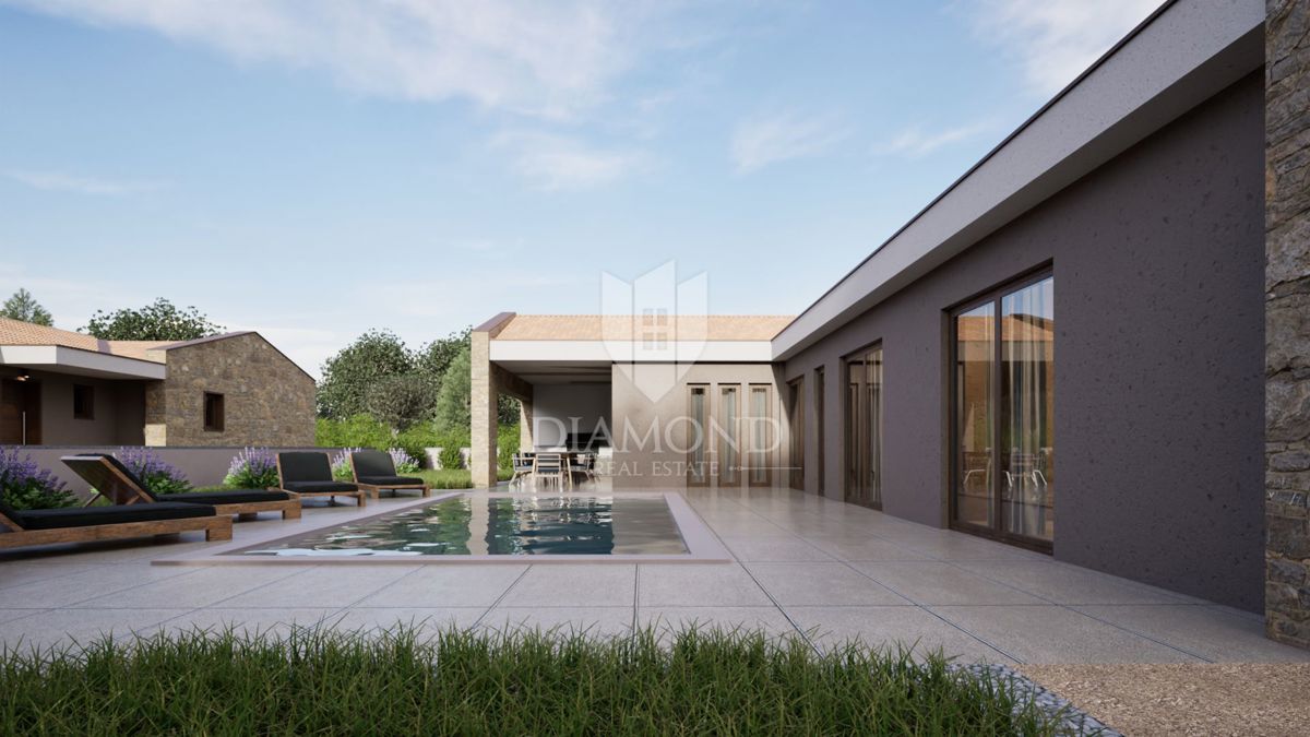 Mir, prostor in sodoben dizajn – hiša s 4 kopalnicami v bližini Barbana