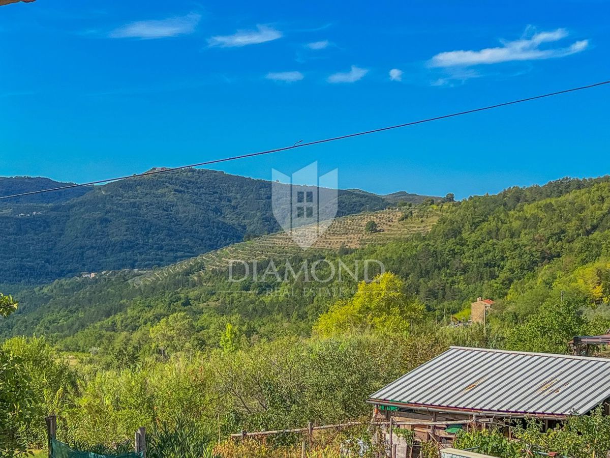 Okolica Buzeta, istrska hiša za obnovo z zemljiščem v bližini