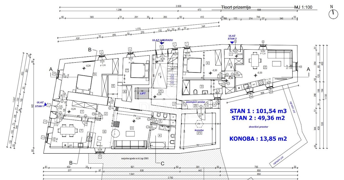 Žminj, odličen gradbeni projekt v središču mesta