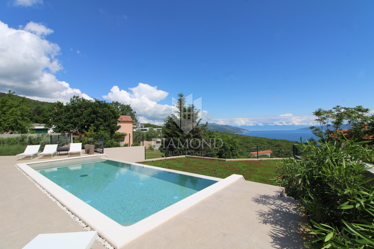 Rabac, Labin, novozgrajena vila s pogledom na morje