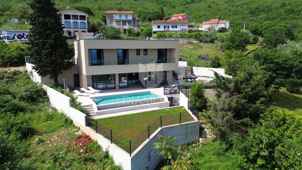Rabac, Labin, novozgrajena vila s pogledom na morje