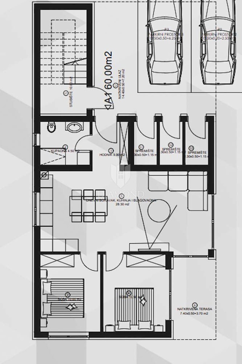 Moderno opremljen apartma z vrtom v bližini morja, Pješčana Uvala