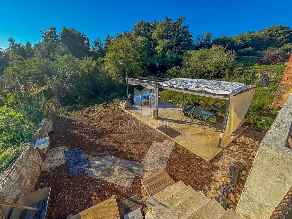 Buje, Grožnjan, istrska kamnita hiša z bazenom!