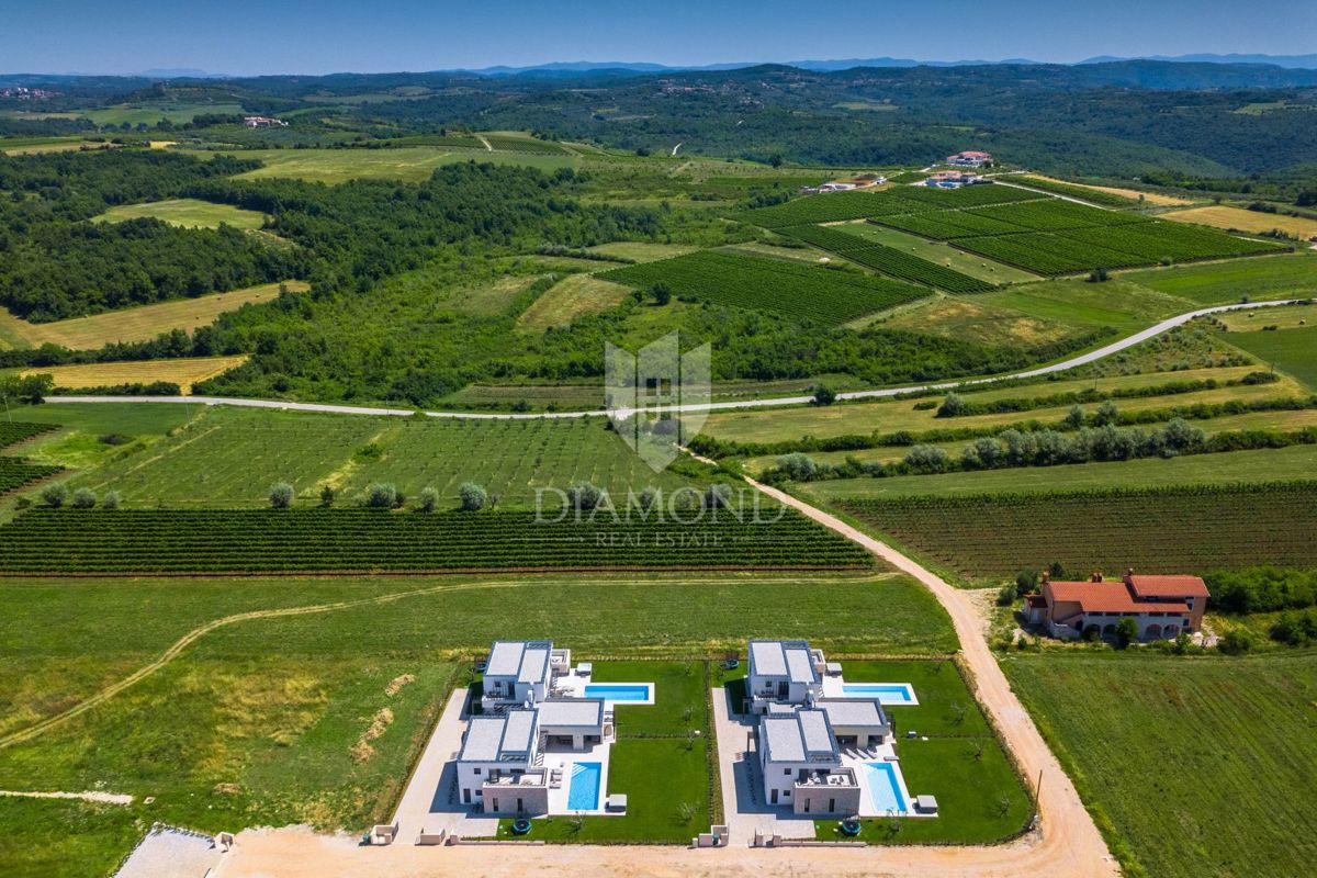 Brtonigla, čudovita vila z bazenom na robu vasi