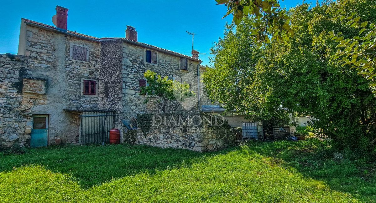 Novigrad, okolica, 2 kamniti hiši 251 m2 z velikim dvoriščem!