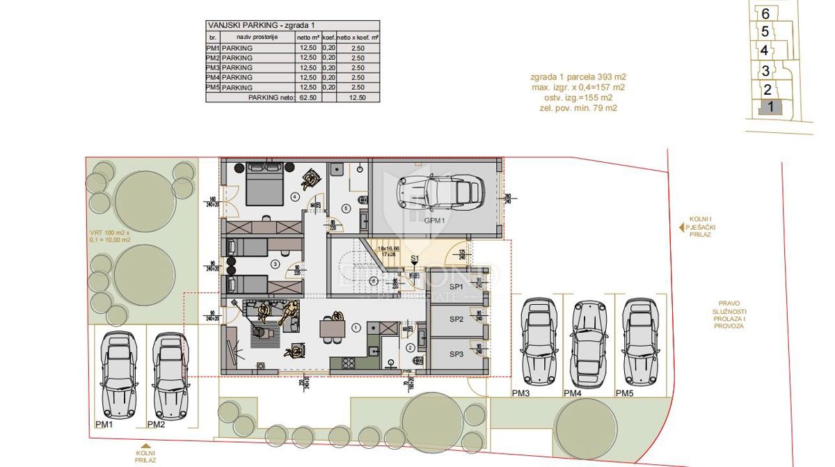 Apartmaj Kaštanjer, Pula, 112m2