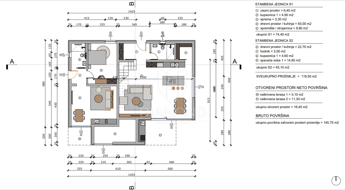 Bale, v bližini centra, zazidljivo zemljišče z dovoljenjem in projektom