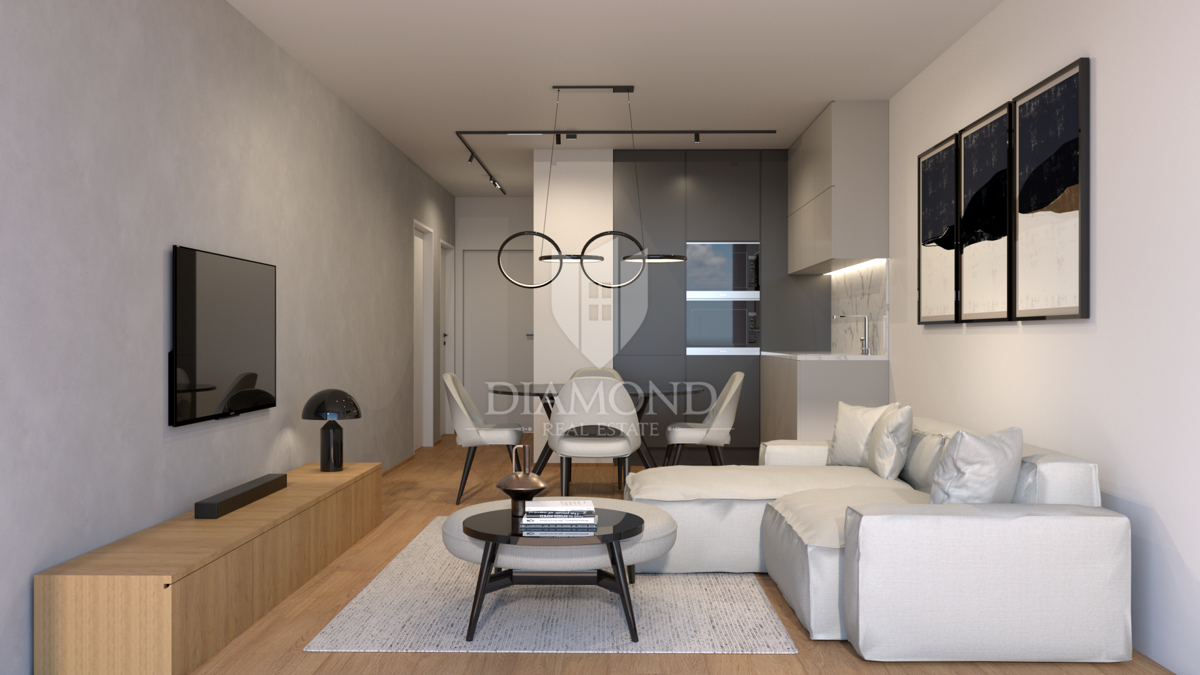 Pula Šijana, novogradnja 60 m², dvosobno stanovanje, parkirno mesto