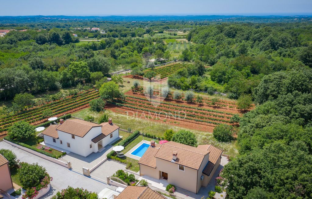 Poreč, okolica, vila z bazenom, obdana z zelenjem