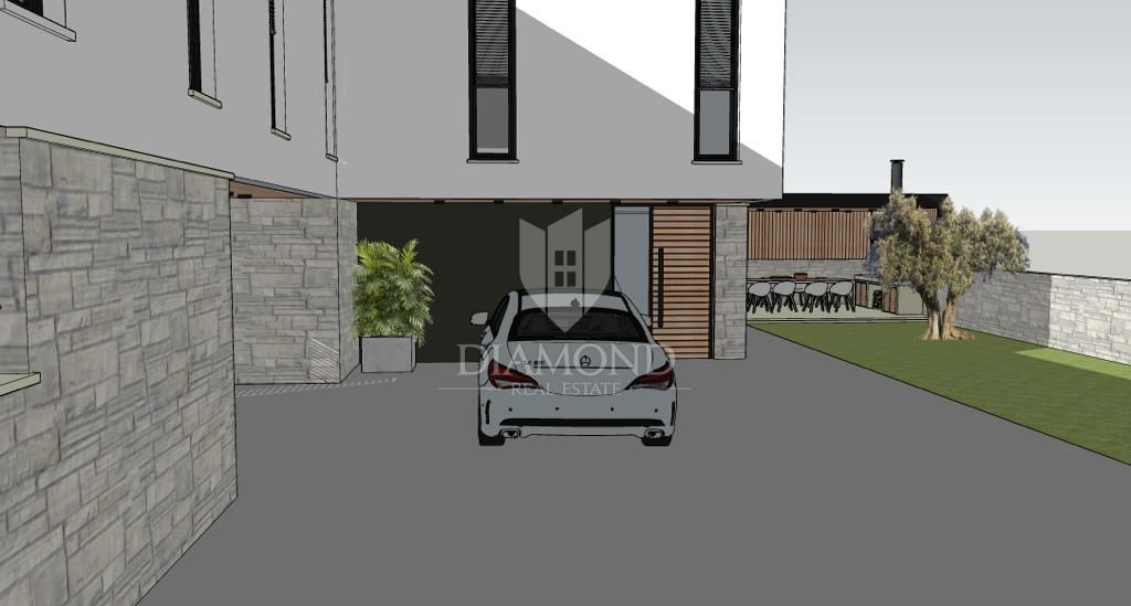 Ližnjan, hiša z bazenom in pogledom na morje