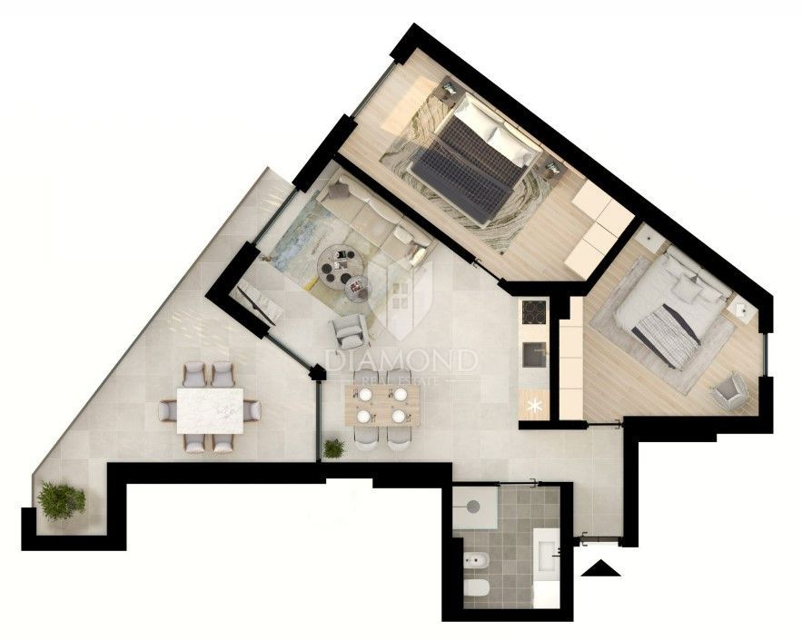 Priložnost! Umag, novogradnja! Apartma v pritličju 400 metrov od morja!