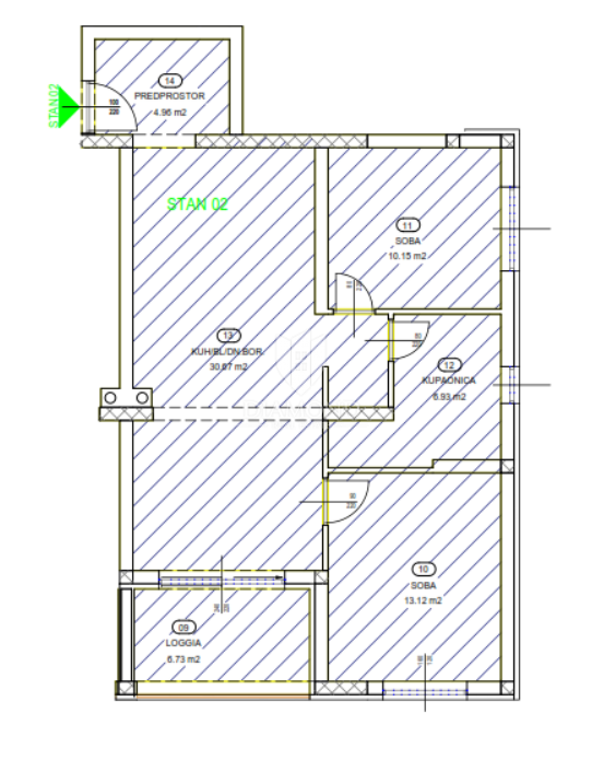 Apartmaj Brestovice, Kastav, 86,27m2