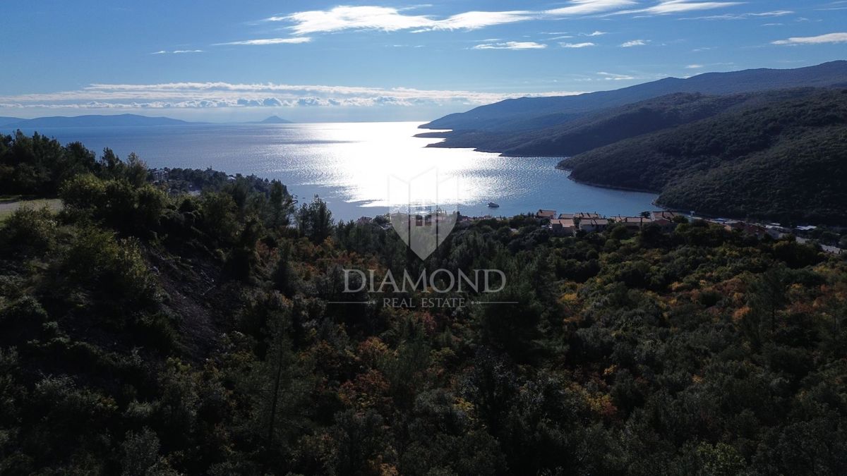 Labin okolica, gradbena parcela, pogled na morje
