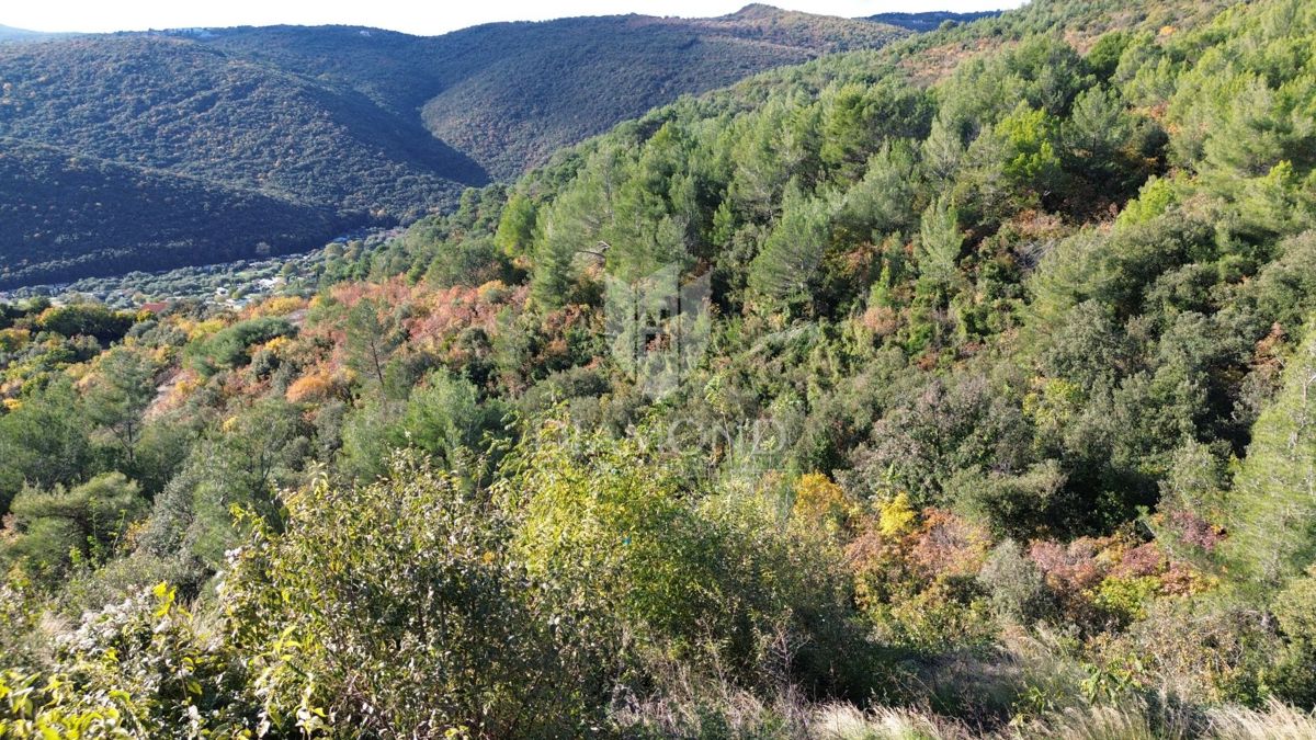 Labin okolica, gradbena parcela, pogled na morje