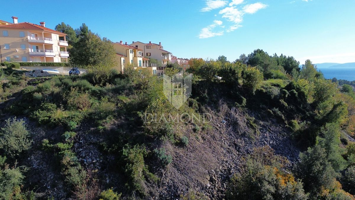 Labin okolica, gradbena parcela, pogled na morje