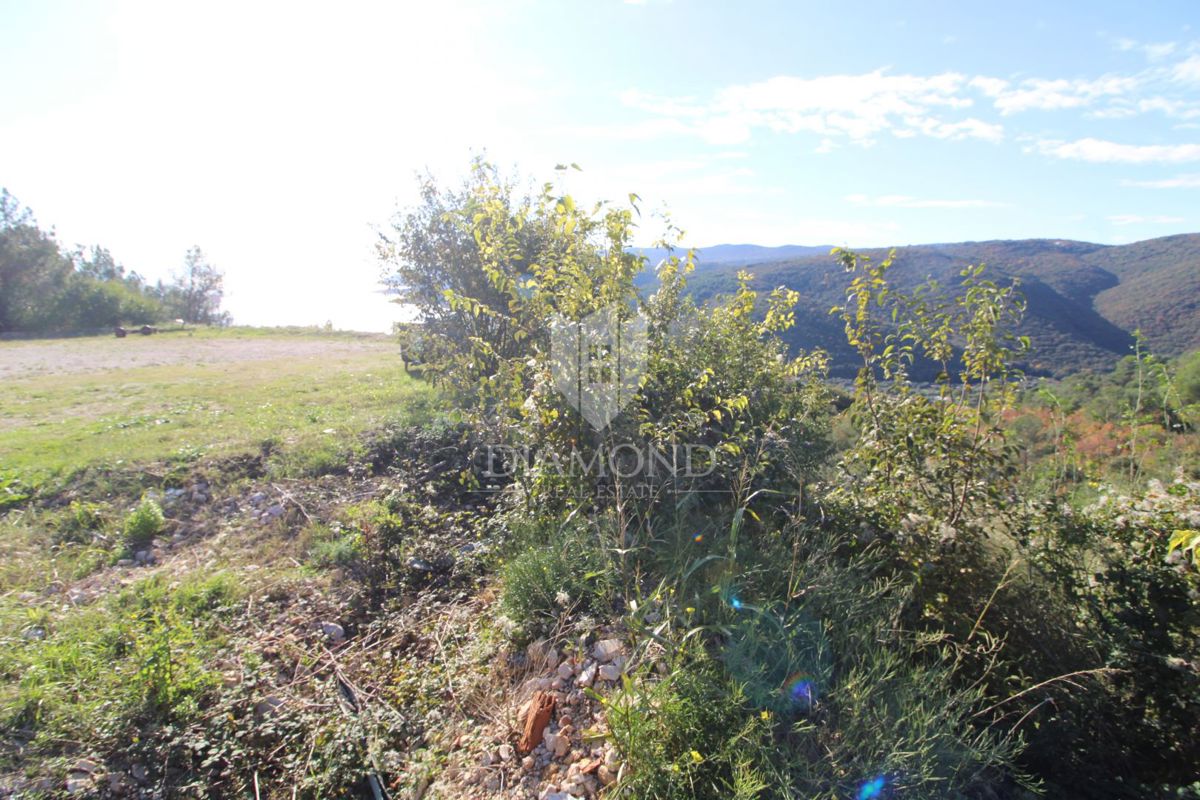 Labin okolica, gradbena parcela, pogled na morje