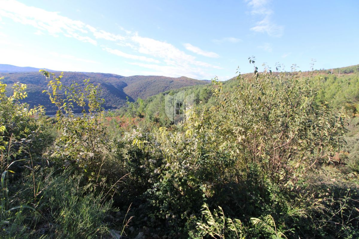 Labin okolica, gradbena parcela, pogled na morje