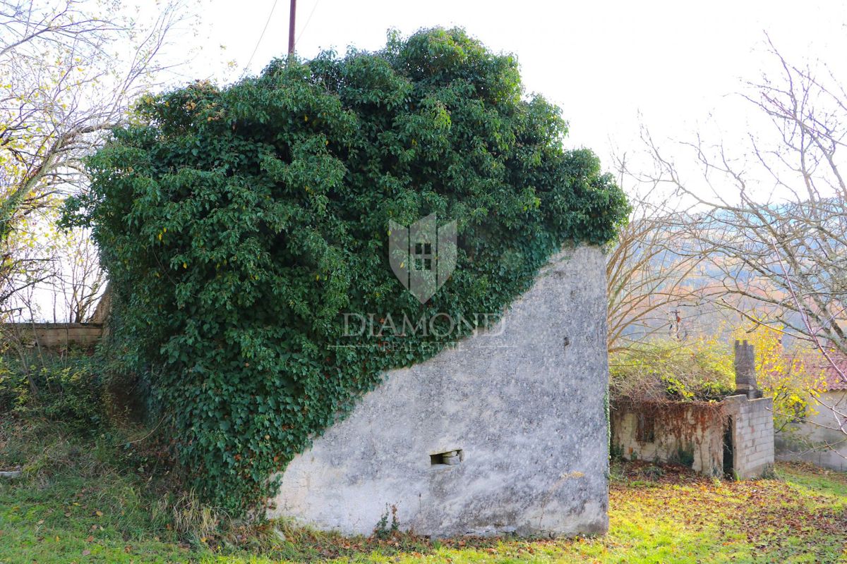 Pican, okolica. hiše na prostranem posestvu 