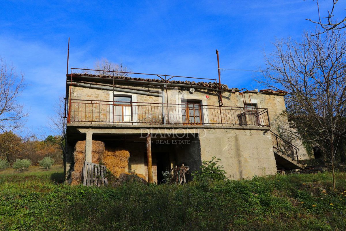Pican, okolica. hiše na prostranem posestvu 