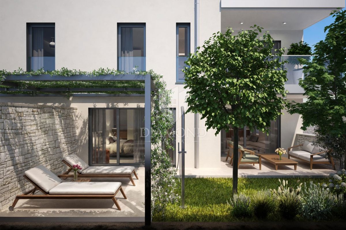 Umag, okolica, novo stanovanje 80 m2 v majhni stavbi na robu vasi
