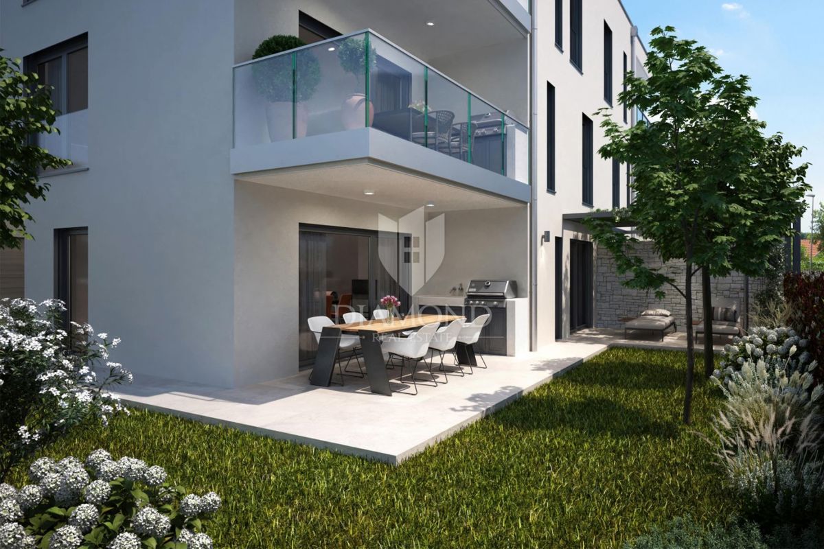 Umag, okolica, novo stanovanje 80 m2 v majhni stavbi na robu vasi