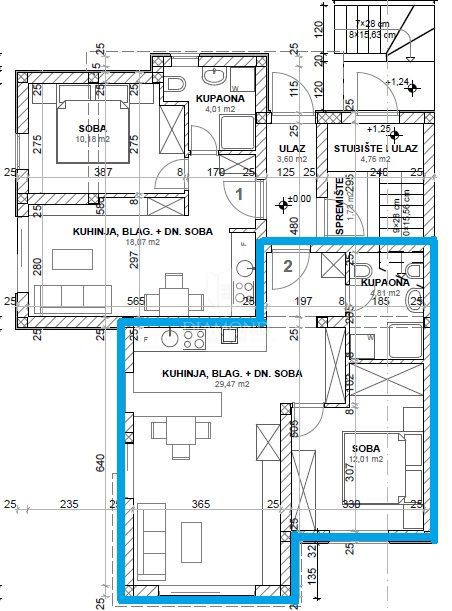 Apartmaj Njivice, Omišalj, 47m2