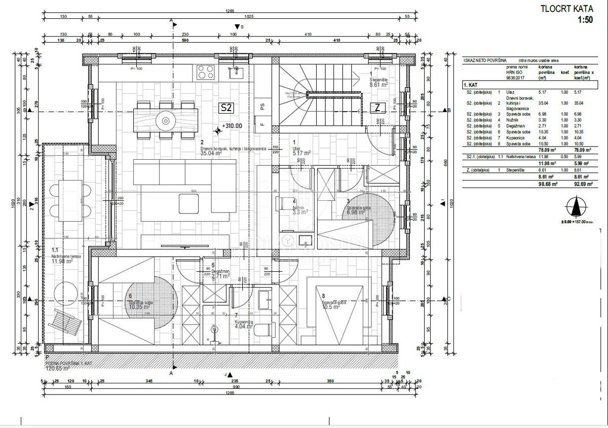 Rovinj, okolica, novo stanovanje s teraso na mirni lokaciji